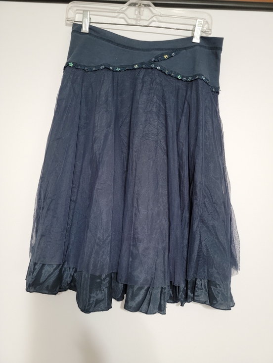 Free People Dresses & Skirts - Free People Y2K Vintage Navy Blue Tulle A-Line Skirt Size 6